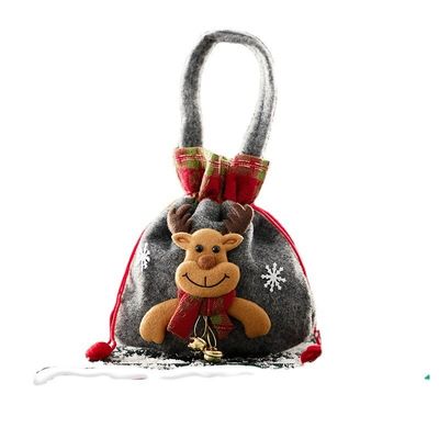 3D Χιονάνθρωπος Κούκλα τσάντα με Santa Elk χειριστή OEM / ODM Αποδεκτή Χριστούγεννα Γλυκά τσάντα