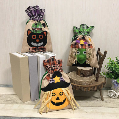 Προσαρμοσμένο χρώμα Halloween γλυκό τσάντα με σύρματος μη υφαντική δημιουργική τσάντα δώρο