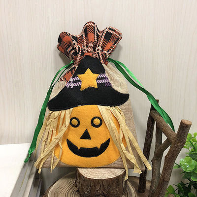 Προσαρμοσμένο χρώμα Halloween γλυκό τσάντα με σύρματος μη υφαντική δημιουργική τσάντα δώρο