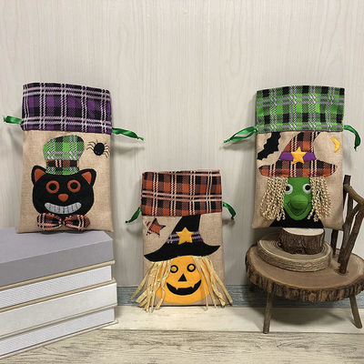 Προσαρμοσμένο χρώμα Halloween γλυκό τσάντα με σύρματος μη υφαντική δημιουργική τσάντα δώρο
