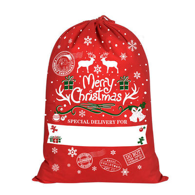2023 Drawstring 50x70 Soft Kids Red Santa Sack με σχοινί Όλες οι εποχές OEM/ODM Αποδεκτό