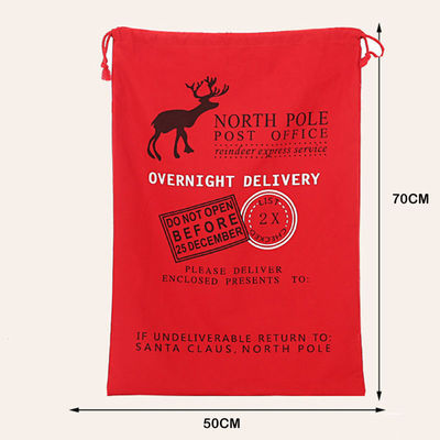 2023 Drawstring 50x70 Soft Kids Red Santa Sack με σχοινί Όλες οι εποχές OEM/ODM Αποδεκτό
