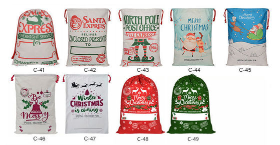 2023 Drawstring 50x70 Soft Kids Red Santa Sack με σχοινί Όλες οι εποχές OEM/ODM Αποδεκτό