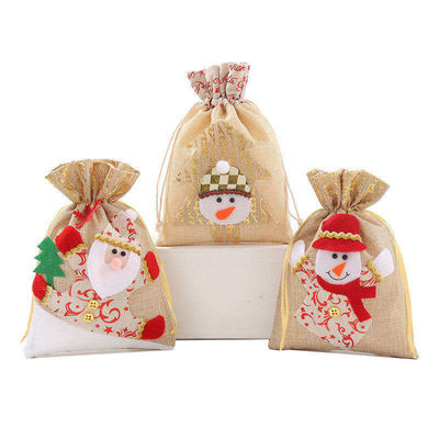 OEM/ODM Αποδεκτό Canvas Santa Cookie Bag για τα Χριστούγεννα