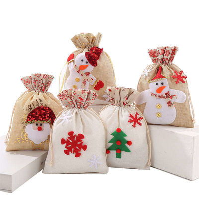 OEM/ODM Αποδεκτό Canvas Santa Cookie Bag για τα Χριστούγεννα