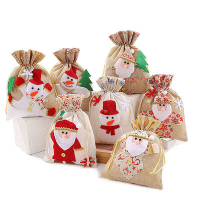 OEM/ODM Αποδεκτό Canvas Santa Cookie Bag για τα Χριστούγεννα
