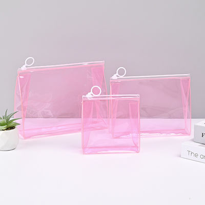 Χαμηλή MOQ PVC Custom LOGO Τσάντα Ταξιδιού Διαφανές Zip Lock Κοσμητική τσάντα με προσαρμοσμένο λογότυπο