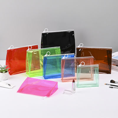 Χαμηλή MOQ PVC Custom LOGO Τσάντα Ταξιδιού Διαφανές Zip Lock Κοσμητική τσάντα με προσαρμοσμένο λογότυπο