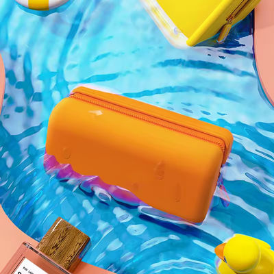 Η καθημερινή ζωή Custom Logo Square Silicone Makeup Bag με αδιάβροχο σχεδιασμό και υλικό