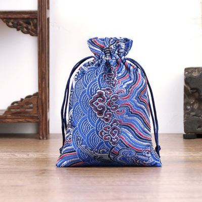 Προσαρμοσμένο χρώμα Κινέζικο στυλ Brocade Drawstring τσάντα για Προσαρμοσμένο λογότυπο κοσμήματα τσάντα