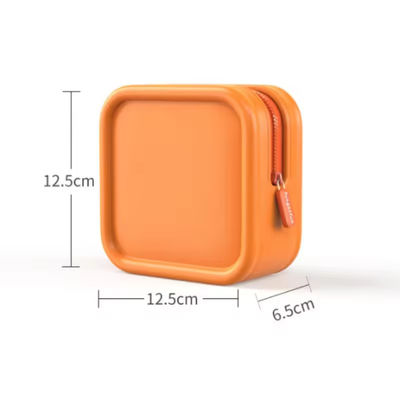 Η καθημερινή ζωή Custom Logo Square Silicone Makeup Bag με αδιάβροχο σχεδιασμό και υλικό