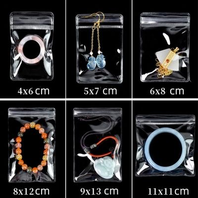 Προσαρμοσμένο Zip Lock Κοσμήματα συσκευασία τσάντα PVC σαφή Mini Zipper τσάντα με επαναχρησιμοποιήσιμο λογότυπο