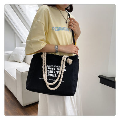 Unisex αδιάβροχο πολυτελές καμβά Corduroy Tote τσάντα για εξατομικευμένο χρώμα καθημερινή ζωή