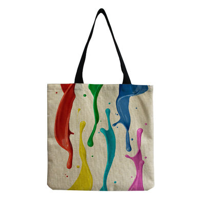 Μεσαίου μεγέθους Beach Tote Bag Βαμβακερό Canvas Λινάρισμα επαναχρησιμοποιήσιμη τσάντα για γυναίκες Προσαρμοσμένο λογότυπο