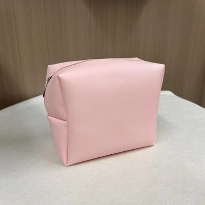 Εκτύπωση Τύπου PU Αδιάβροχο Ziplock Cosmetic Bag Μακιγιάζ Πορτοφόλι σε Custom Pink Candy Color
