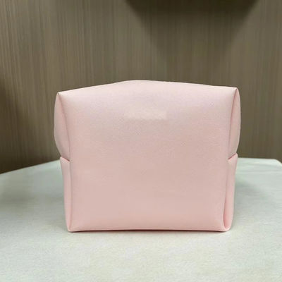 Εκτύπωση Τύπου PU Αδιάβροχο Ziplock Cosmetic Bag Μακιγιάζ Πορτοφόλι σε Custom Pink Candy Color