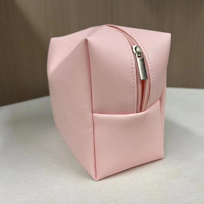 Εκτύπωση Τύπου PU Αδιάβροχο Ziplock Cosmetic Bag Μακιγιάζ Πορτοφόλι σε Custom Pink Candy Color
