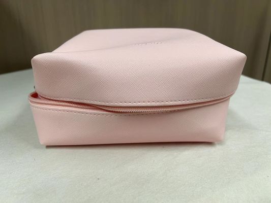 Εκτύπωση Τύπου PU Αδιάβροχο Ziplock Cosmetic Bag Μακιγιάζ Πορτοφόλι σε Custom Pink Candy Color