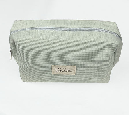 Προσαρμοσμένο ιδιωτικό λογότυπο Corduroy Striped Μακιγιάζ τσάντα για τις νεότερες μοντέρνες γυναίκες στυλ