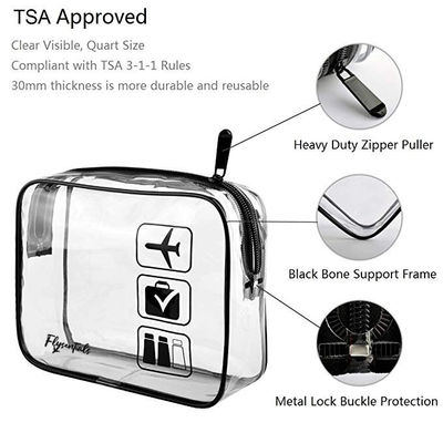 Τελευταία μοντέρνα διαφανή PVC πλαστική Ziplock καλλυντική τσάντα με προσαρμοσμένο λογότυπο αποδεκτό