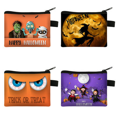 2024 Halloween Cartoon Purse Παιδικό φορητό μικρό πορτοφόλι με εκτυπωμένο σχέδιο