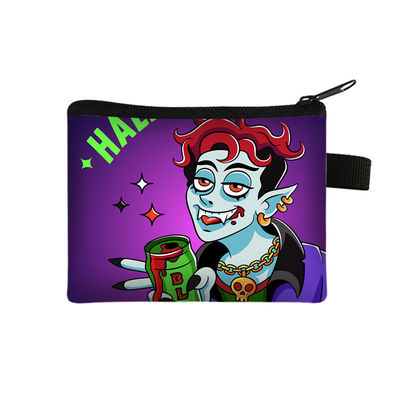 2024 Halloween Cartoon Purse Παιδικό φορητό μικρό πορτοφόλι με εκτυπωμένο σχέδιο