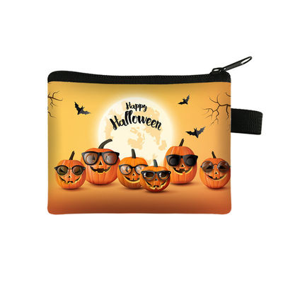 2024 Halloween Cartoon Purse Παιδικό φορητό μικρό πορτοφόλι με εκτυπωμένο σχέδιο