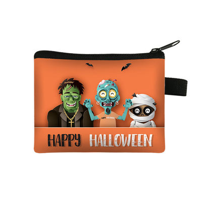 2024 Halloween Cartoon Purse Παιδικό φορητό μικρό πορτοφόλι με εκτυπωμένο σχέδιο
