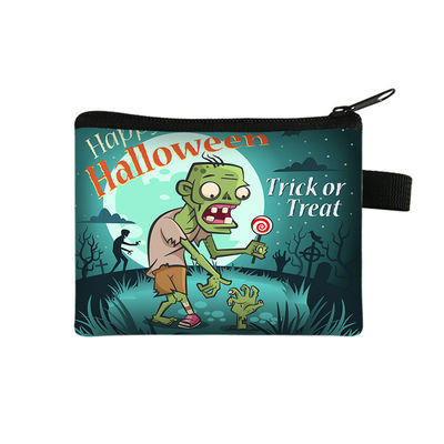 2024 Halloween Cartoon Purse Παιδικό φορητό μικρό πορτοφόλι με εκτυπωμένο σχέδιο