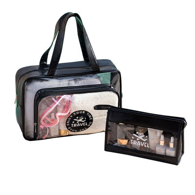 Τελευταίο μοντέρνο Custom Logo Αποδεκτό PVC Cosmetic Zipper Bag για Ταξιδιωτικά Καθαριστήριο