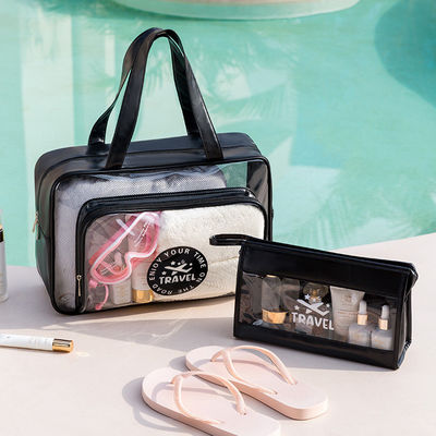 Τελευταίο μοντέρνο Custom Logo Αποδεκτό PVC Cosmetic Zipper Bag για Ταξιδιωτικά Καθαριστήριο