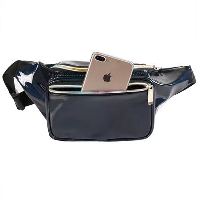 Ολογραφικό Fanny Pack Unisex με ρυθμιζόμενη ζώνη για ταξιδιωτικό πάρτι του φεστιβάλ Rave