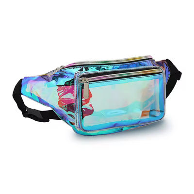 Ολογραφικό Fanny Pack Unisex με ρυθμιζόμενη ζώνη για ταξιδιωτικό πάρτι του φεστιβάλ Rave