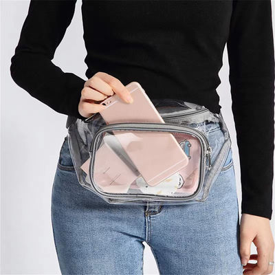 Προσαρμοσμένο εξωτερικό υδατοασφαλές PVC Clear Fanny Pack OEM / ODM Ιδανικό για άνδρες και γυναίκες σε κίνηση