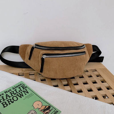 Μονάδα Unisex Corduroy Waist Bag για τρέξιμο και γυμναστήριο με προσαρμοσμένο λογότυπο