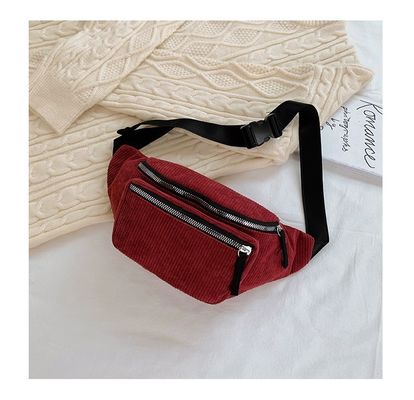 Μονάδα Unisex Corduroy Waist Bag για τρέξιμο και γυμναστήριο με προσαρμοσμένο λογότυπο
