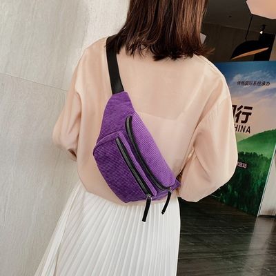 Μονάδα Unisex Corduroy Waist Bag για τρέξιμο και γυμναστήριο με προσαρμοσμένο λογότυπο