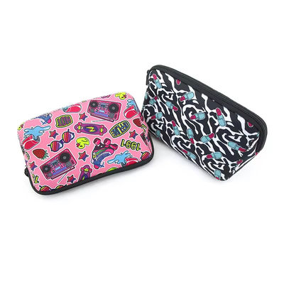 Προσαρμοσμένο λογότυπο Neoprene Sublimation Cosmetic Pouch Μακιγιάζ τσάντες για κυρίες τσάντες