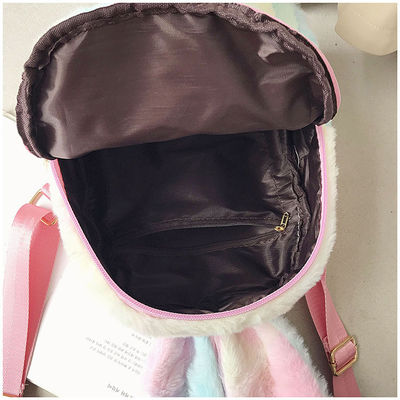 Unisex Cute Cartoon Bunny School Backpack με κλείσιμο φερμουάρ και Bunny Cartoon Print
