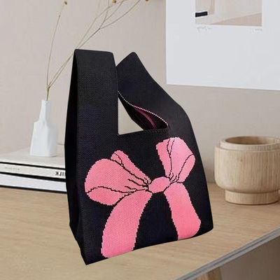 Προσαρμοσμένο σχεδιασμό τσάντας για το Tote Design πλεκτό βιολογικό ύφασμα βαμβακιού με φιλικό προς το περιβάλλον κόμπο