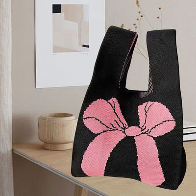 Προσαρμοσμένο σχεδιασμό τσάντας για το Tote Design πλεκτό βιολογικό ύφασμα βαμβακιού με φιλικό προς το περιβάλλον κόμπο