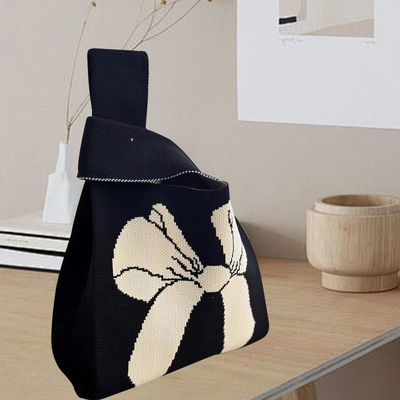 Προσαρμοσμένο σχεδιασμό τσάντας για το Tote Design πλεκτό βιολογικό ύφασμα βαμβακιού με φιλικό προς το περιβάλλον κόμπο