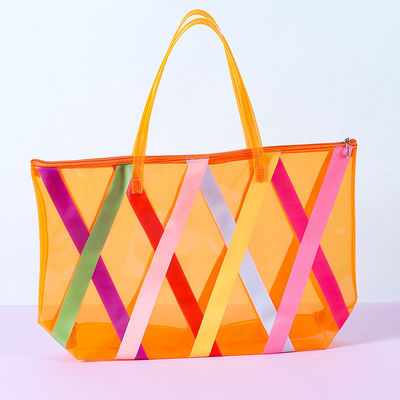 Χονδρεμπόριο Online Shopping Μεγάλη τσάντα παραλίας PVC Tote με προσαρμοσμένο λογότυπο αποδεκτό