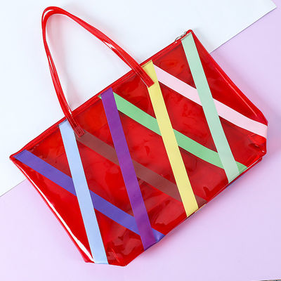Χονδρεμπόριο Online Shopping Μεγάλη τσάντα παραλίας PVC Tote με προσαρμοσμένο λογότυπο αποδεκτό