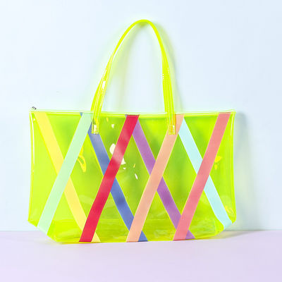 Χονδρεμπόριο Online Shopping Μεγάλη τσάντα παραλίας PVC Tote με προσαρμοσμένο λογότυπο αποδεκτό