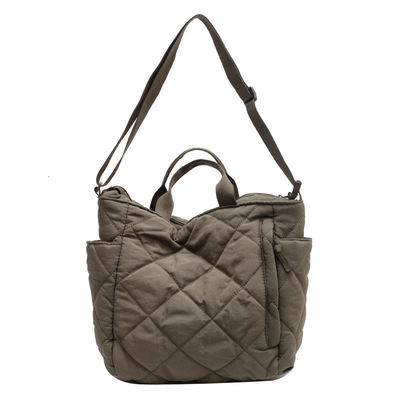 Ελαφρύς βάρος νάιλον Custom Logo Γυναίκες Puffy τσάντα Quilted Tote τσάντα Μονή τσάντα ώμου