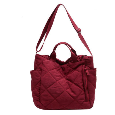Ελαφρύς βάρος νάιλον Custom Logo Γυναίκες Puffy τσάντα Quilted Tote τσάντα Μονή τσάντα ώμου