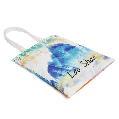 Προσαρμοσμένο λογότυπο Αποδεκτό Tote Bag Ανακυκλώσιμο βαμβάκι Canvas Μεγάλο μέγεθος με τσέπη φερμουάρ