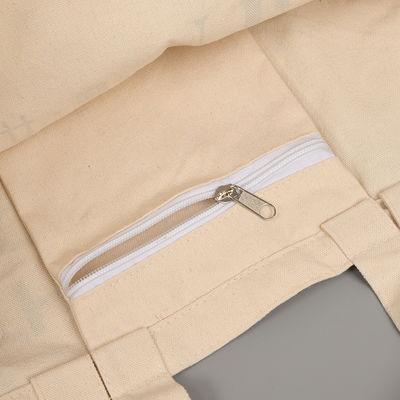 Μεγάλη χωρητικότητα Canvas Shopping Crossbody τσάντα με μοτίβο κινούμενα σχέδια και κλείσιμο φερμουάρ