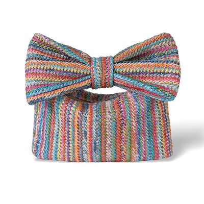 Τσάντα αγορών προσαρμοσμένη για γυναίκες Bow Straw Woven Beach Raffia Clutch τσάντα casual Tote